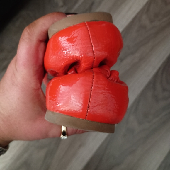 Tory Burch Flame Red Flats Size 10 - Picture 6 of 10